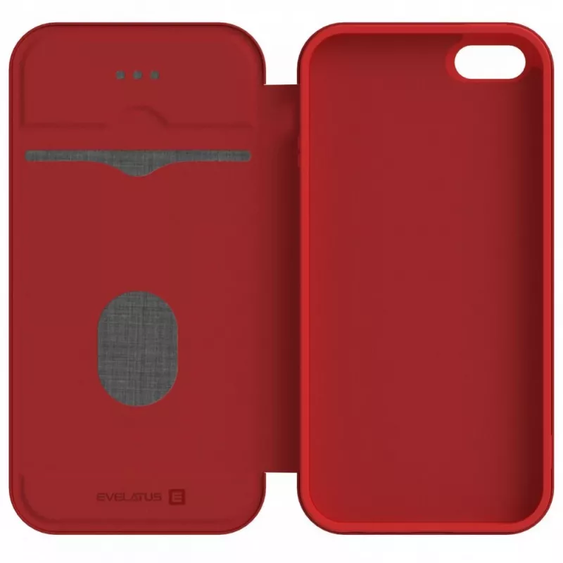Evelatus Capa tipo livro para Samsung Galaxy J4 Plus vermelho-vinho