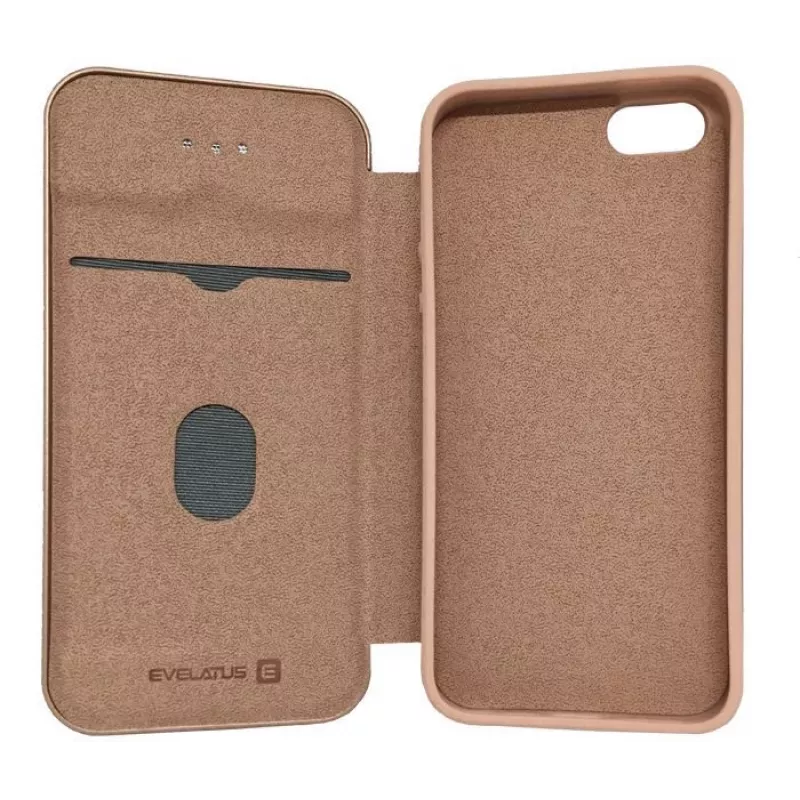 Capa tipo livro Evelatus para Samsung Galaxy J6 (2018) rosa-ouro