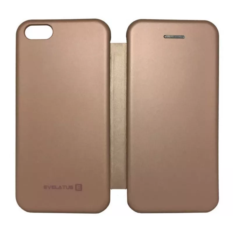 Capa tipo livro Evelatus para Samsung Galaxy J6 (2018) rosa-ouro