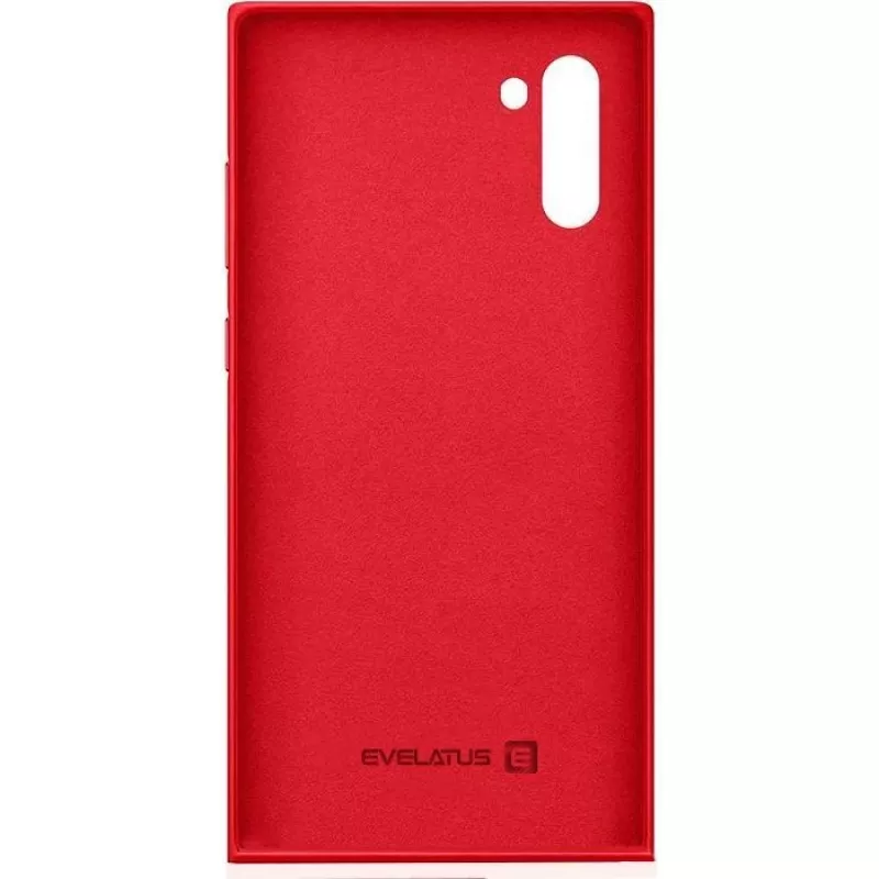 Evelatus capa de silicone nano com toque suave TPU para Samsung Galaxy Note 10, vermelho
