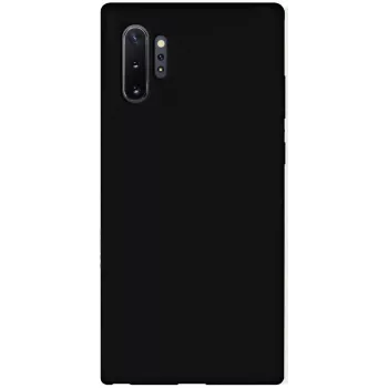Evelatus Capa de silicone Premium Soft Touch preta para Samsung Galaxy Note 10 Plus