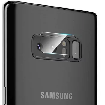 Evelatus Substituição de lente de vidro da câmara traseira para Samsung Galaxy Note 9 - Transparente com moldura preta