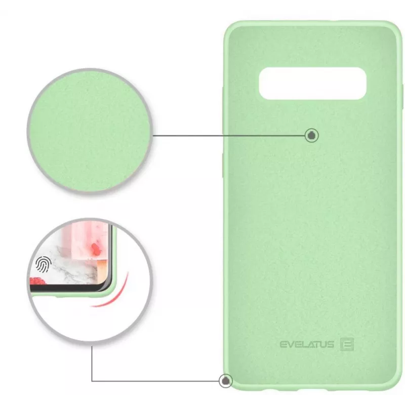 Evelatus Samsung Galaxy S10 Capa de Silicone Nano Soft Touch TPU Menta