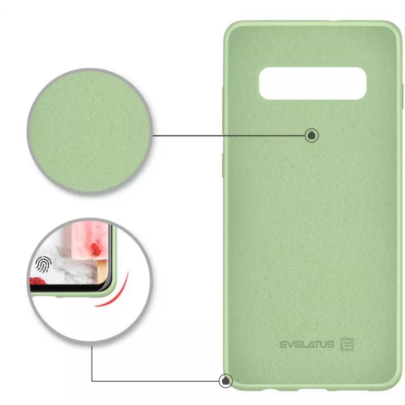 Evelatus Samsung Galaxy S10+ capa de nano silicone Soft Touch TPU Menta