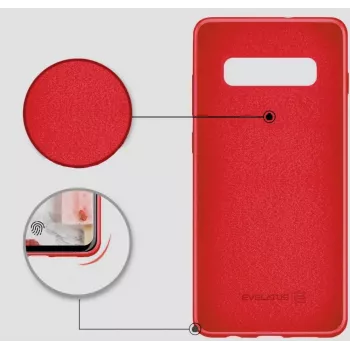 Capa Evelatus Nano Silicone Soft Touch TPU vermelha para Samsung Galaxy S10