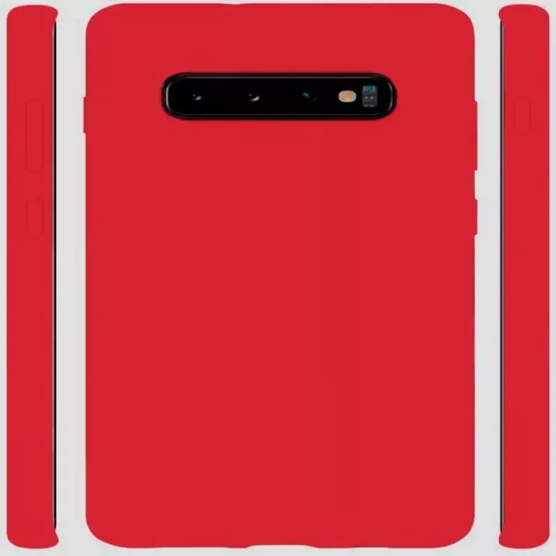 Capa Evelatus Nano Silicone Soft Touch TPU vermelha para Samsung Galaxy S10