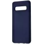 Capa de silicone Evelatus Samsung Galaxy S10 Plus Premium Soft Touch azul-meia-noite