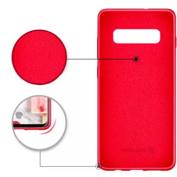 Capa de silicone macia Evelatus para Samsung Galaxy S10 Plus Vermelha