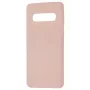 Capa de silicone Nano Evelatus Soft Touch em TPU para Samsung Galaxy S10e rosa areia