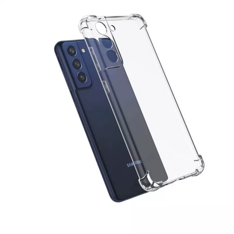 Capa Evelatus Military Shockproof em silicone TPU transparente para Samsung Galaxy S21 FE
