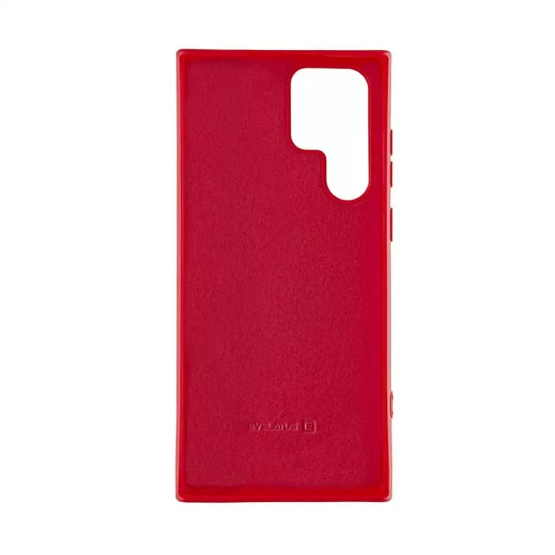 Evelatus Capa de silicone nano Soft Touch TPU para Samsung Galaxy S22 Ultra vermelha