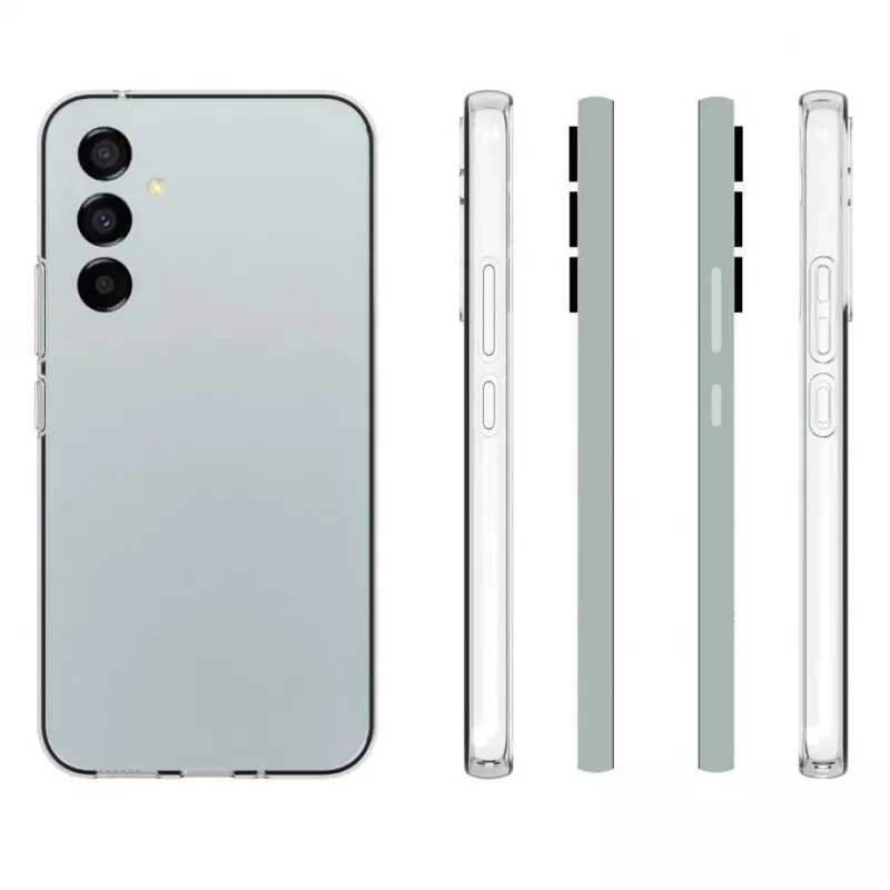 Evelatus Capa de silicone transparente para Samsung Galaxy S23, 1,5 mm TPU transparente