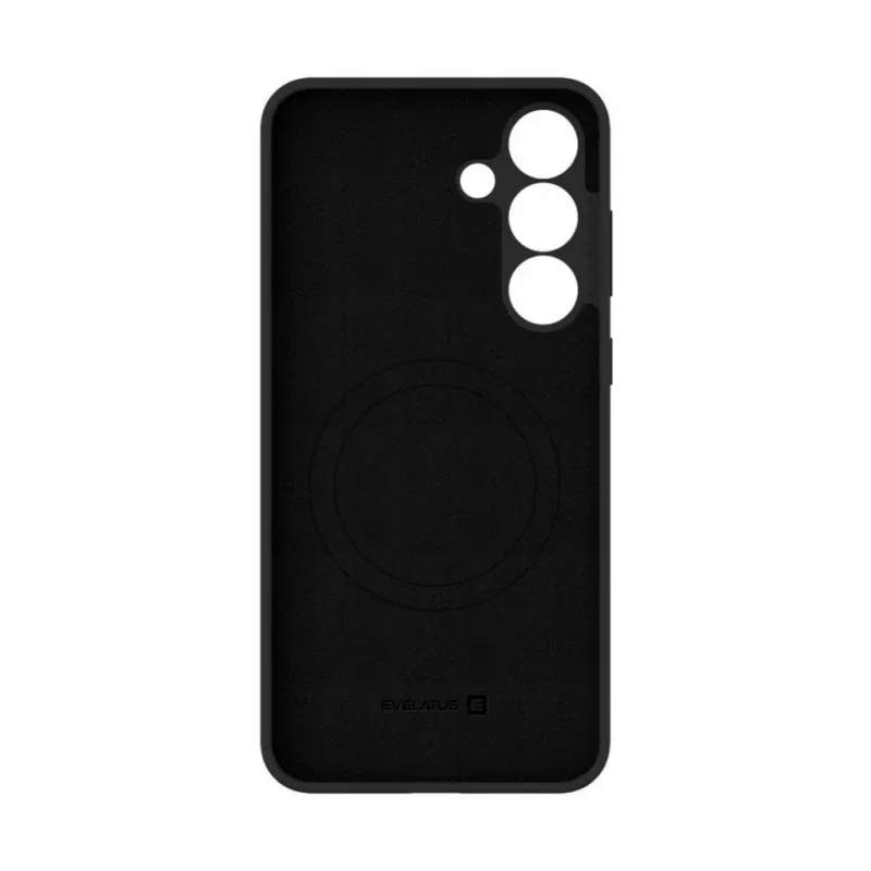 Capa de silicone soft-touch magnética premium Evelatus Samsung Galaxy S25 FE preta