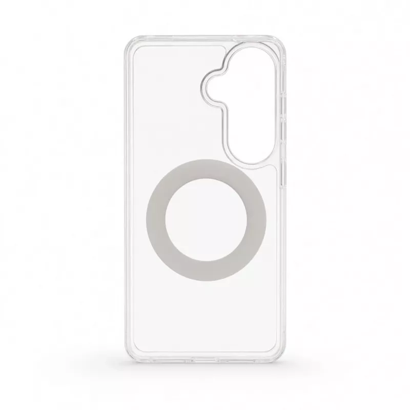 Evelatus Capa híbrida com MagSafe PC+TPU para Samsung Galaxy S26 com suporte metálico 360 transparente