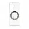 Evelatus Capa híbrida com MagSafe PC+TPU para Samsung Galaxy S26 com suporte metálico 360 transparente