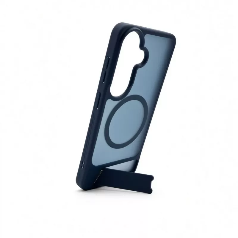 Evelatus Capa emborrachada com MagSafe e suporte para Samsung Galaxy S26, azul-marinho