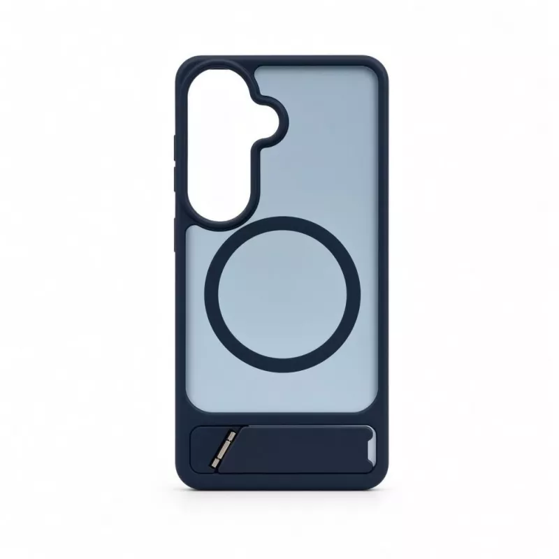Evelatus Capa emborrachada com MagSafe e suporte para Samsung Galaxy S26, azul-marinho