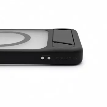 Evelatus Capa MagSafe emborrachada com suporte para Samsung Galaxy S26 preto