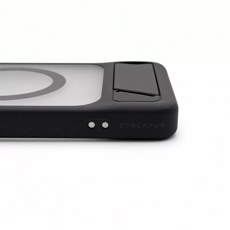 Evelatus Capa MagSafe emborrachada com suporte para Samsung Galaxy S26 preto