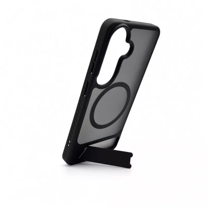 Evelatus Capa MagSafe emborrachada com suporte para Samsung Galaxy S26 preto