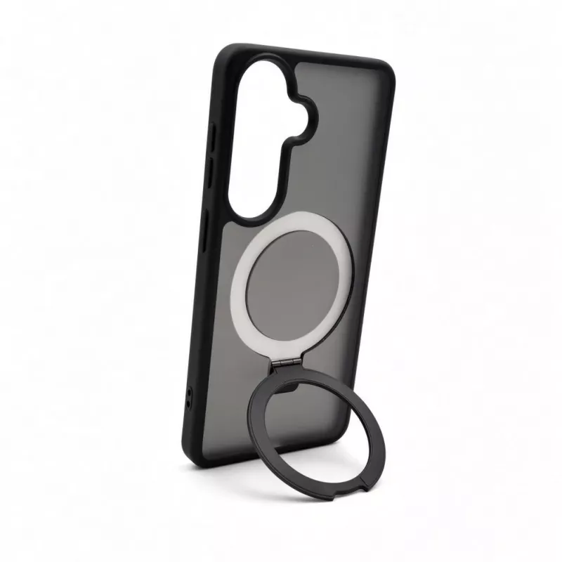 Evelatus Capa Shield com MagSafe e suporte, anel mate, para Samsung Galaxy S26, preta