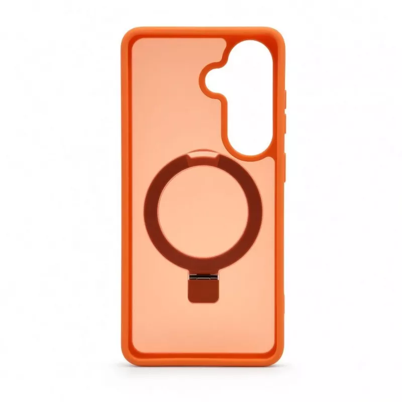 Evelatus Capa Shield com MagSafe e suporte, anel mate, para Samsung Galaxy S26, laranja