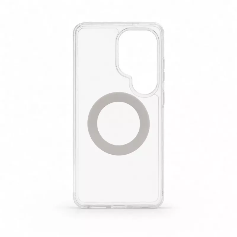 Evelatus Capa híbrida com MagSafe PC+TPU e suporte metálico 360 para Samsung Galaxy S26 Ultra, transparente