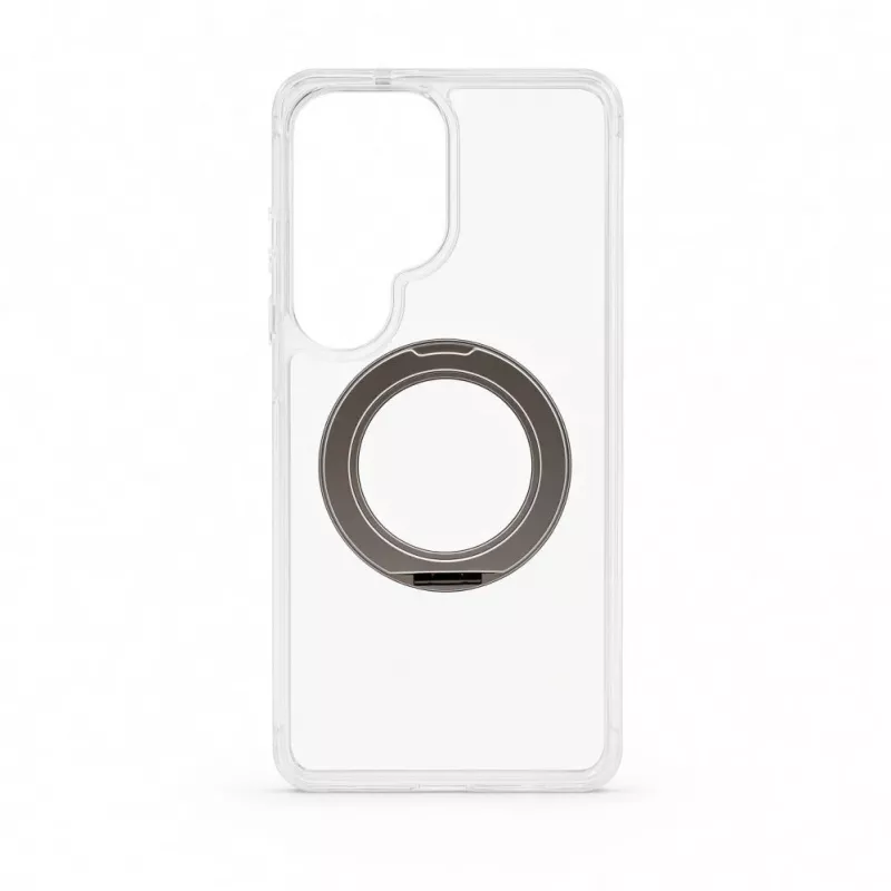 Evelatus Capa híbrida com MagSafe PC+TPU e suporte metálico 360 para Samsung Galaxy S26 Ultra, transparente