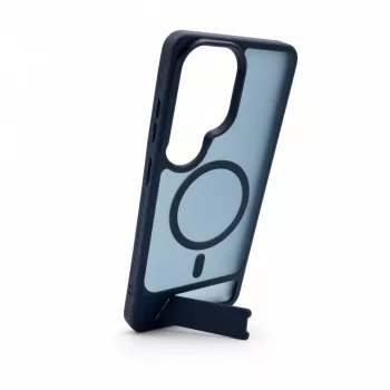 Evelatus Capa MagSafe emborrachada com suporte para Samsung Galaxy S26 Ultra azul-marinho