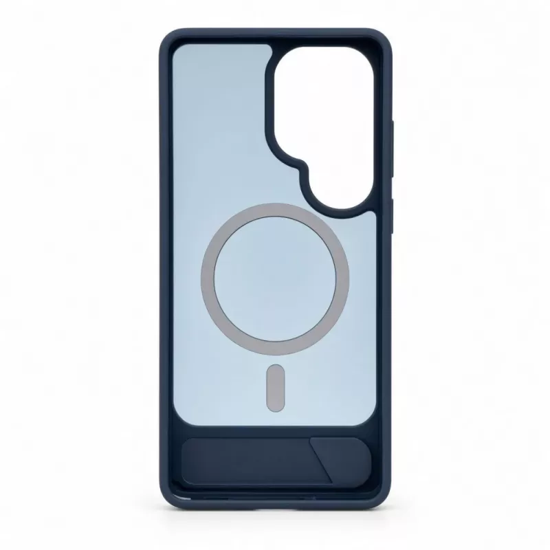 Evelatus Capa MagSafe emborrachada com suporte para Samsung Galaxy S26 Ultra azul-marinho