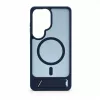 Evelatus Capa MagSafe emborrachada com suporte para Samsung Galaxy S26 Ultra azul-marinho