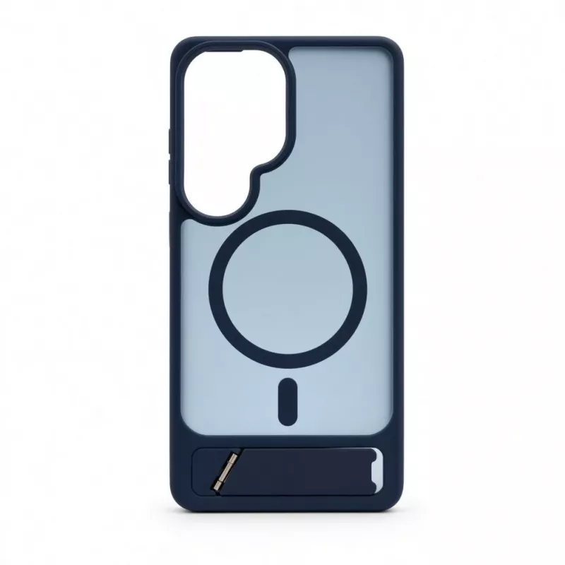 Evelatus Capa MagSafe emborrachada com suporte para Samsung Galaxy S26 Ultra azul-marinho