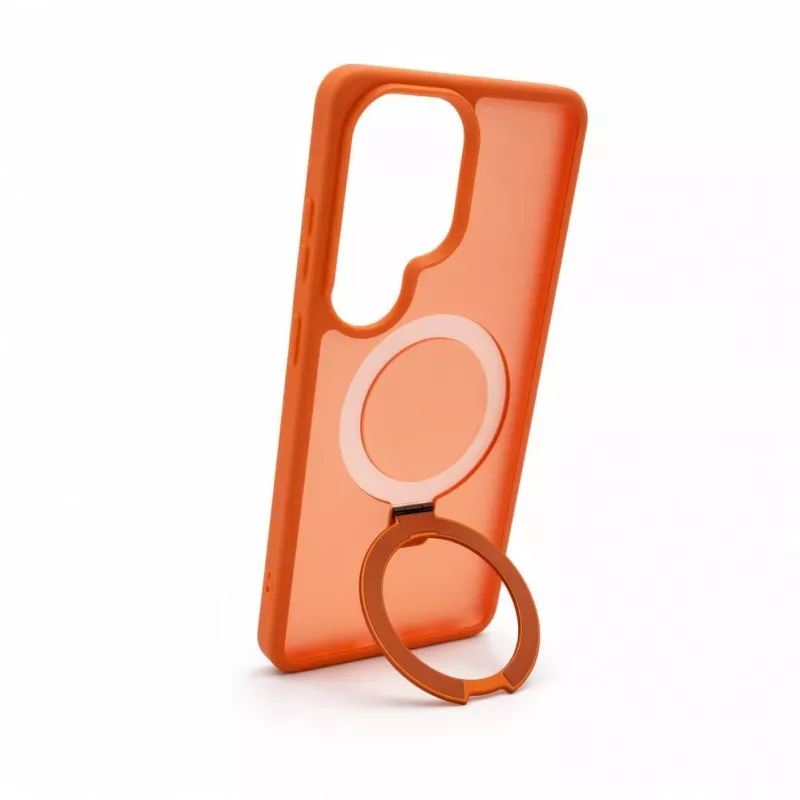 Capa Evelatus Shield para Samsung Galaxy S26 Ultra com MagSafe e Suporte Anel Mate Laranja