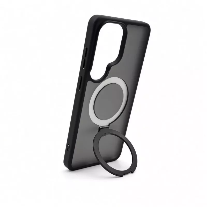 Evelatus Capa Shield com MagSafe e suporte, anel mate, para Samsung Galaxy S26 Ultra, preta