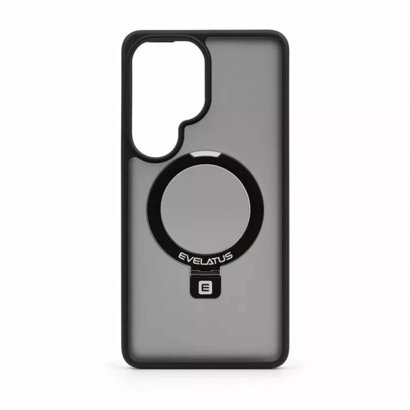 Evelatus Capa Shield com MagSafe e suporte, anel mate, para Samsung Galaxy S26 Ultra, preta