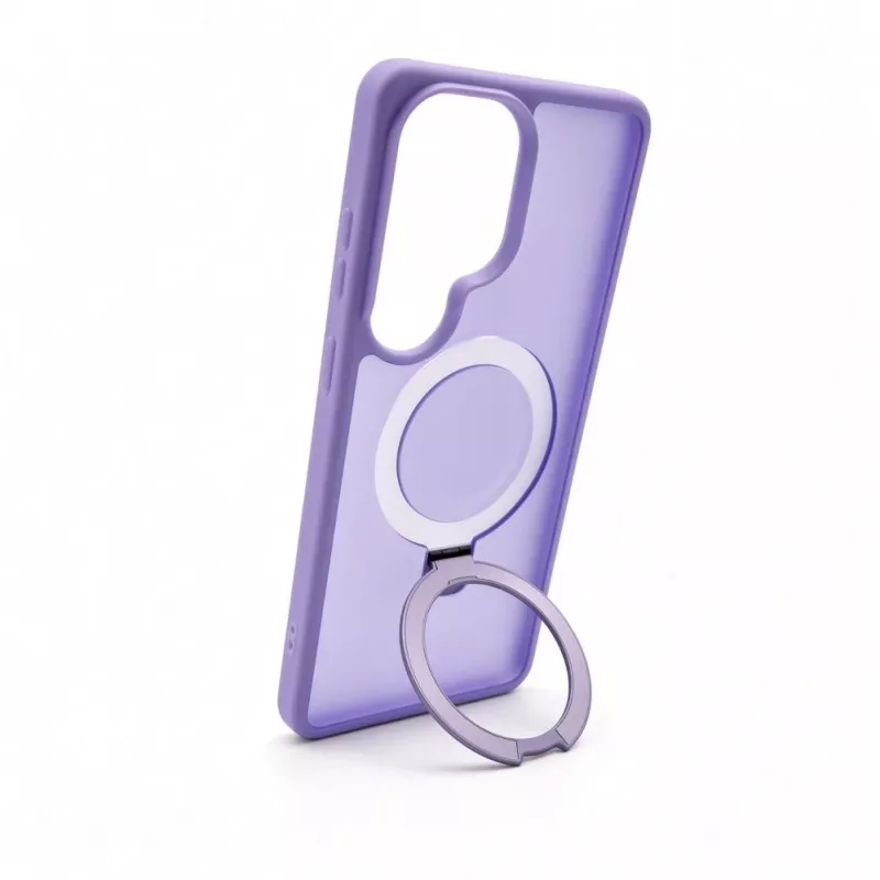 Evelatus Capa de proteção com MagSafe e suporte, anel mate, para Samsung Galaxy S26 Ultra, lavanda roxa