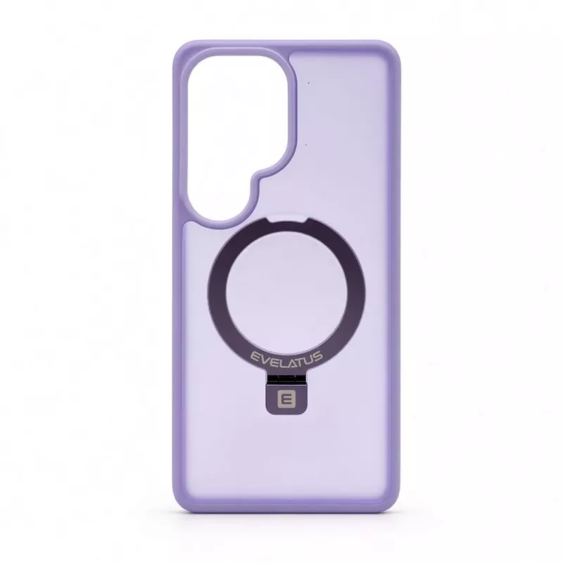 Evelatus Capa de proteção com MagSafe e suporte, anel mate, para Samsung Galaxy S26 Ultra, lavanda roxa