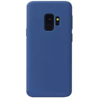 Capa de silicone Nano Evelatus Soft Touch em TPU para Samsung Galaxy S9 azul meia-noite