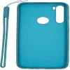 Capa de silicone Soft Touch com fita Evelatus para Xiaomi Redmi Note 8 / Redmi Note 8 2021 - azul
