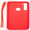 Capa de silicone Soft Touch Evelatus com fita para Xiaomi Redmi Note 8 / Redmi Note 8 2021 - vermelha