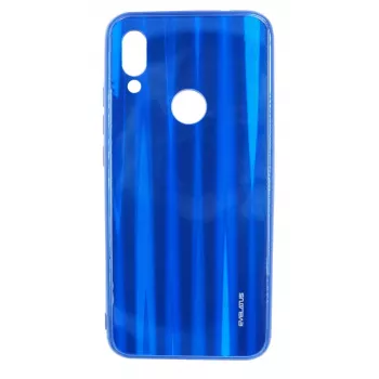 Película de proteção de ecrã em vidro temperado com efeito de ondulação de água e galvanização a cores Evelatus para Xiaomi Redmi 7 azul