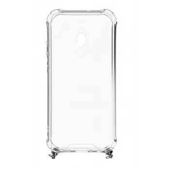 Evelatus Xiaomi Redmi 8 Capa de silicone transparente com colar TPU prateada