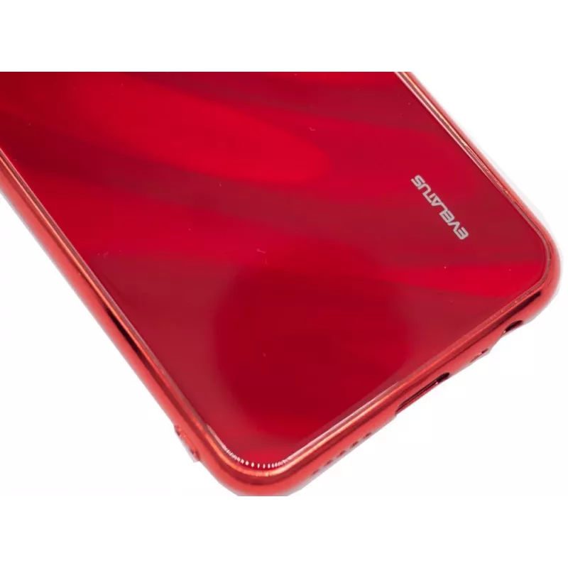 Capa Evelatus para Xiaomi Redmi 8 Water Ripple Full Color Electroplating em vidro temperado vermelha