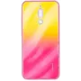 Capa em vidro temperado anti-explosão com efeito de ondulação de água e gradiente de cor Evelatus para Xiaomi Redmi 8 gradiente amarelo-rosa