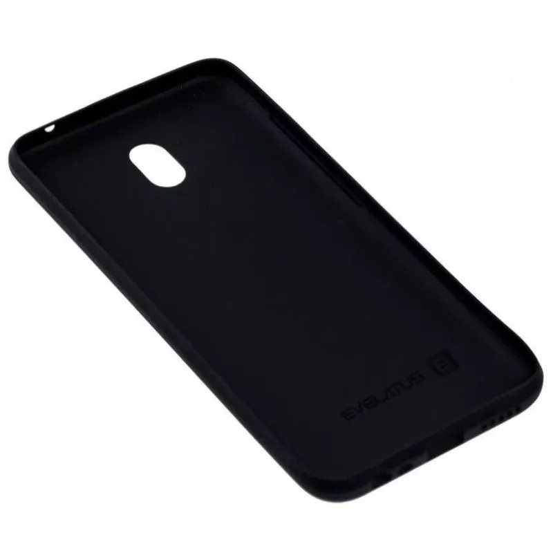 Evelatus Capa protetora em silicone Soft Touch para Xiaomi Redmi 8a preta