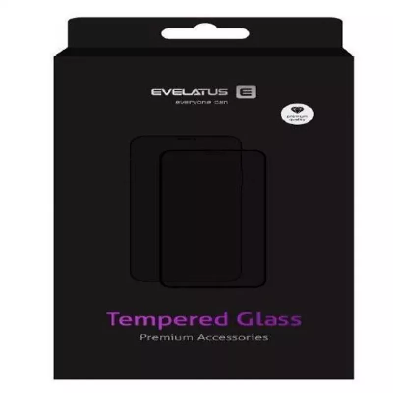 Evelatus Xiaomi Redmi 9 Protetor de ecrã de vidro temperado plano transparente 0,33 mm com cola japonesa, antiestático
