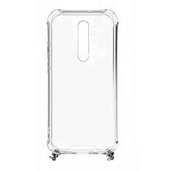 Evelatus Xiaomi Redmi Note 8 Pro Silicone Transparente com Cordão TPU Dourado