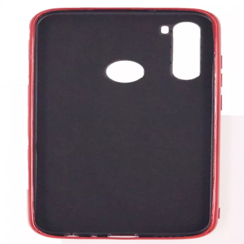 Evelatus Xiaomi Redmi Note 8 / Redmi Note 8 2021 capa de vidro temperado com efeito água cor completa galvanizada vermelha