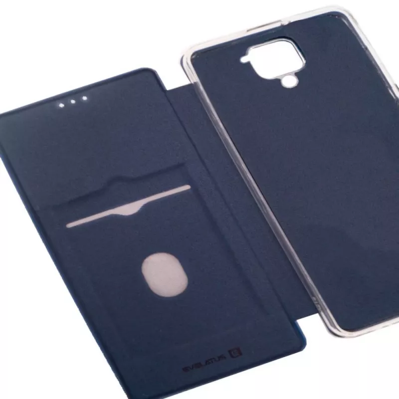Capa tipo livro Evelatus para Xiaomi Redmi Note 9 azul-escuro