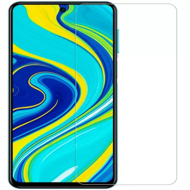Evelatus Xiaomi Redmi Note 9 Pro / Note 9S Película protetora de ecrã plana transparente 0,33 mm de vidro temperado com cola japonesa, antiestática